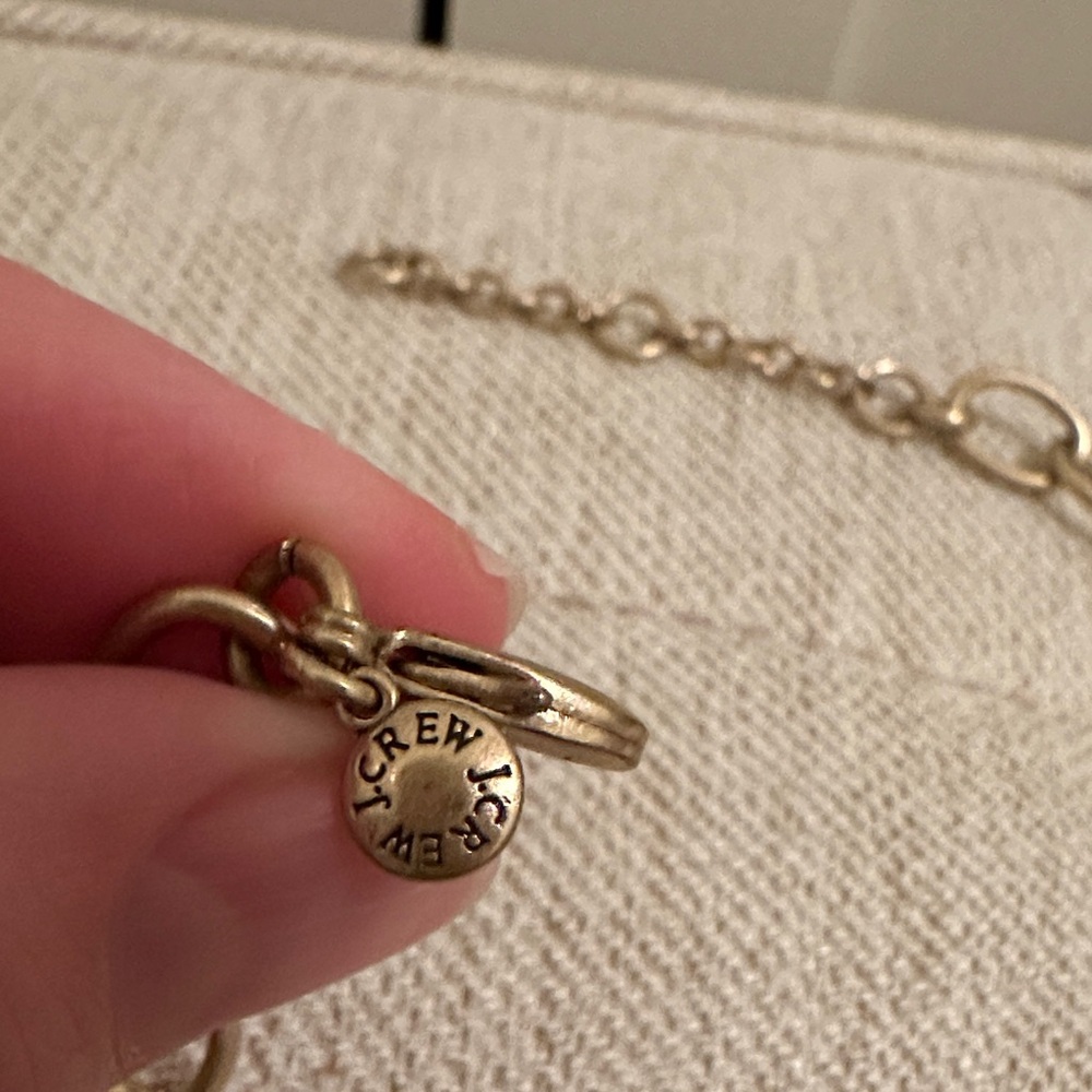 J.Crew Tortoise Chain Necklace Statement Link Minimalist Classic - Picture 2 of 4